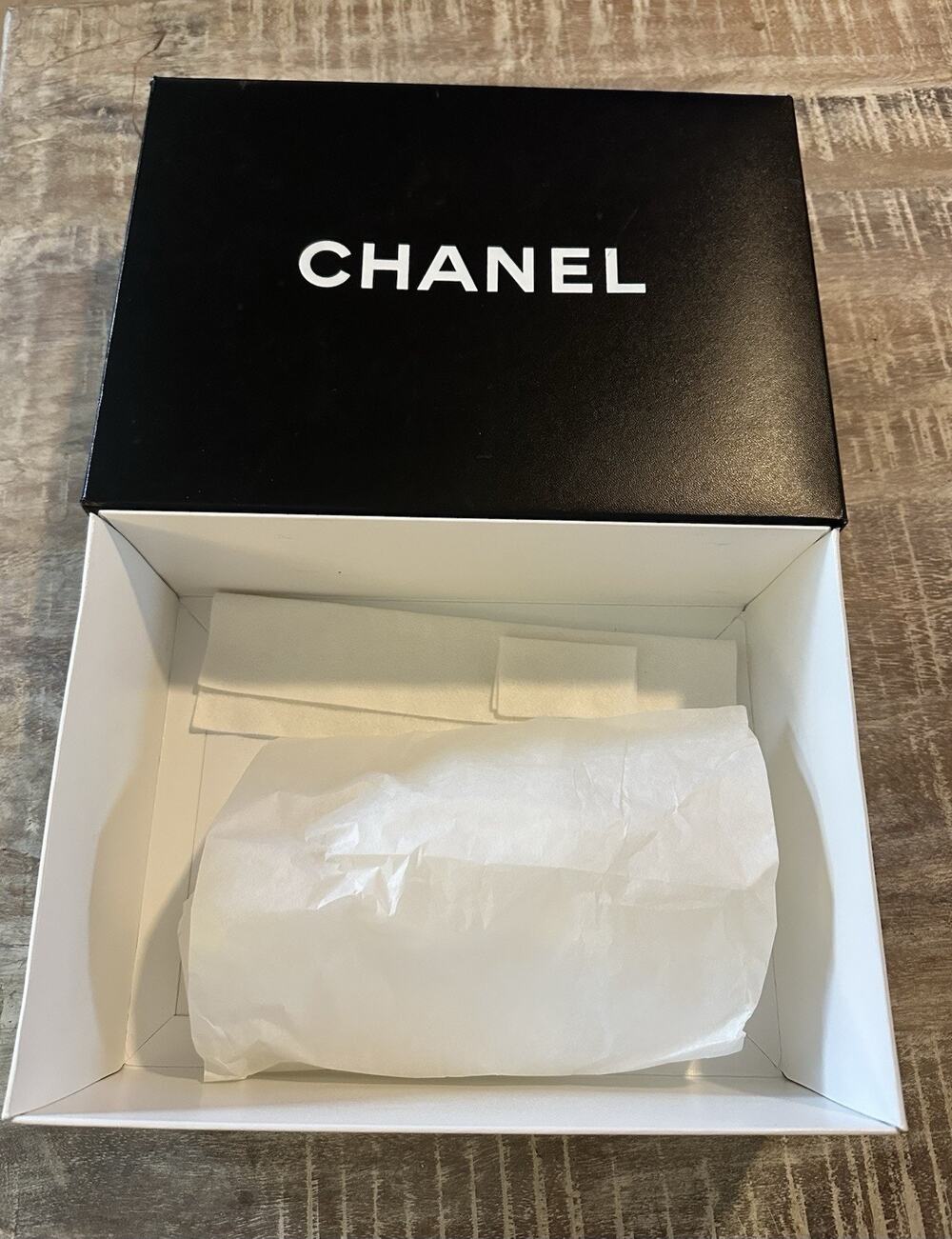 CHANEL Empty Shoe Storage Box Size Approx 12” x 8” x 4”